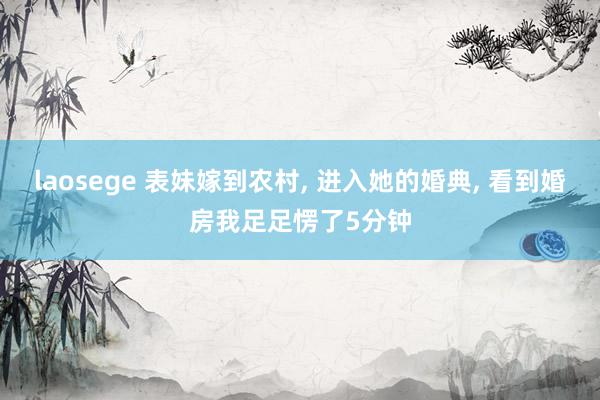 laosege 表妹嫁到农村, 进入她的婚典, 看到婚房我足足愣了5分钟